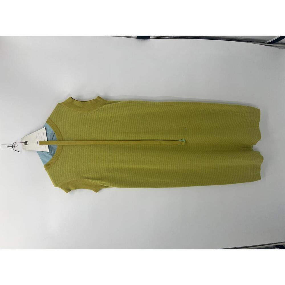 Vintage Ballantyne Scotland 100%‎ Cashmere Sleeveless Sweater Dress Yellow M